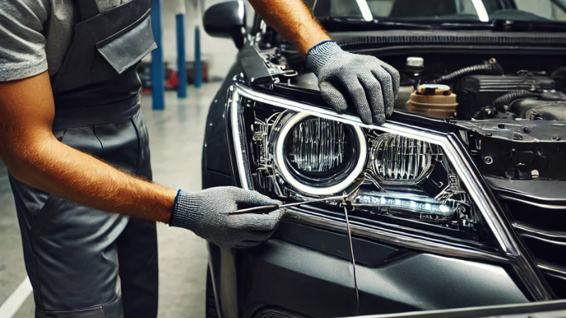 Installing a headlight bulb is very easy