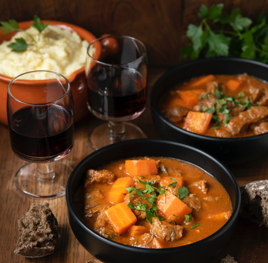 For a cold winter night cosy dinner, try Hungarian goulash or Korean beef stew with a rich gravy.