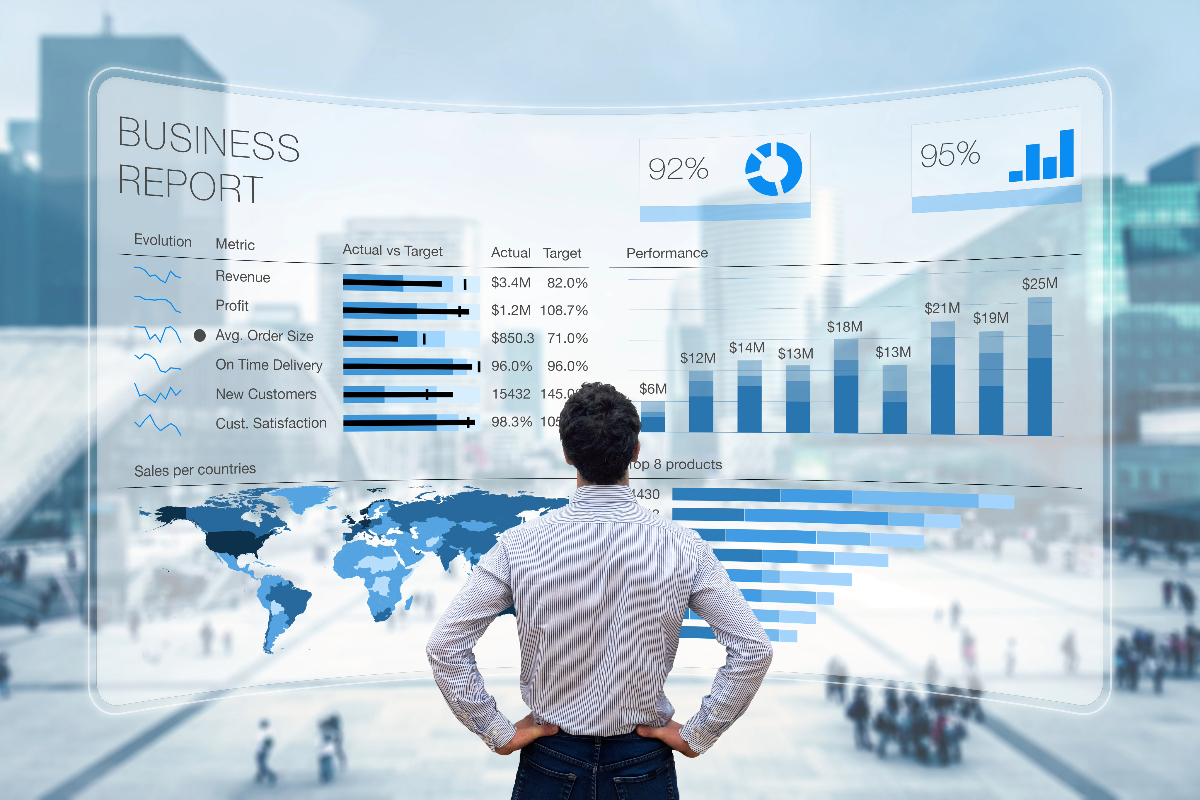 A graph showing the correlation between critical success factors and business performance