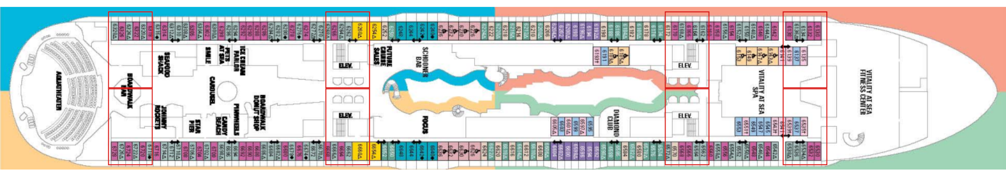 Oasis of the Seas - Deck 6 Cabins To Avoid 