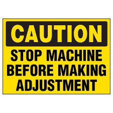 CNC Machine warning nameplates