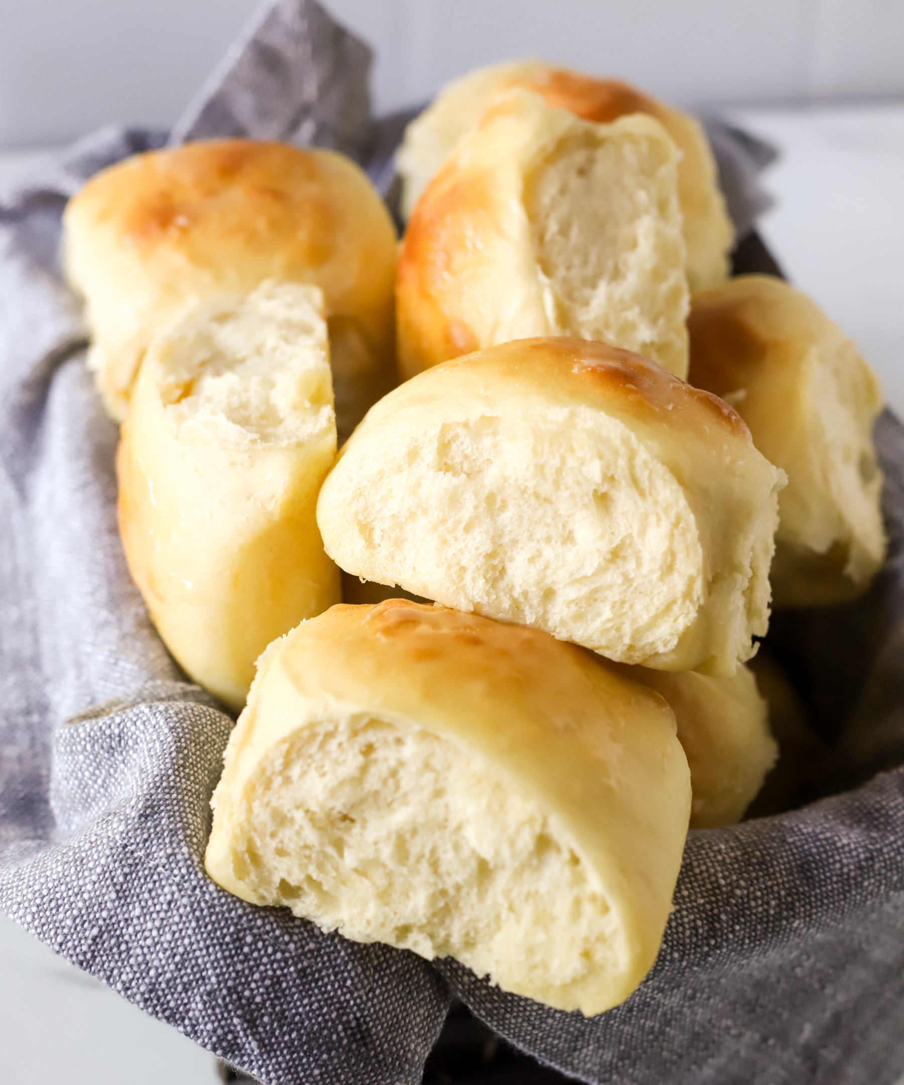 basket of bread rolls
