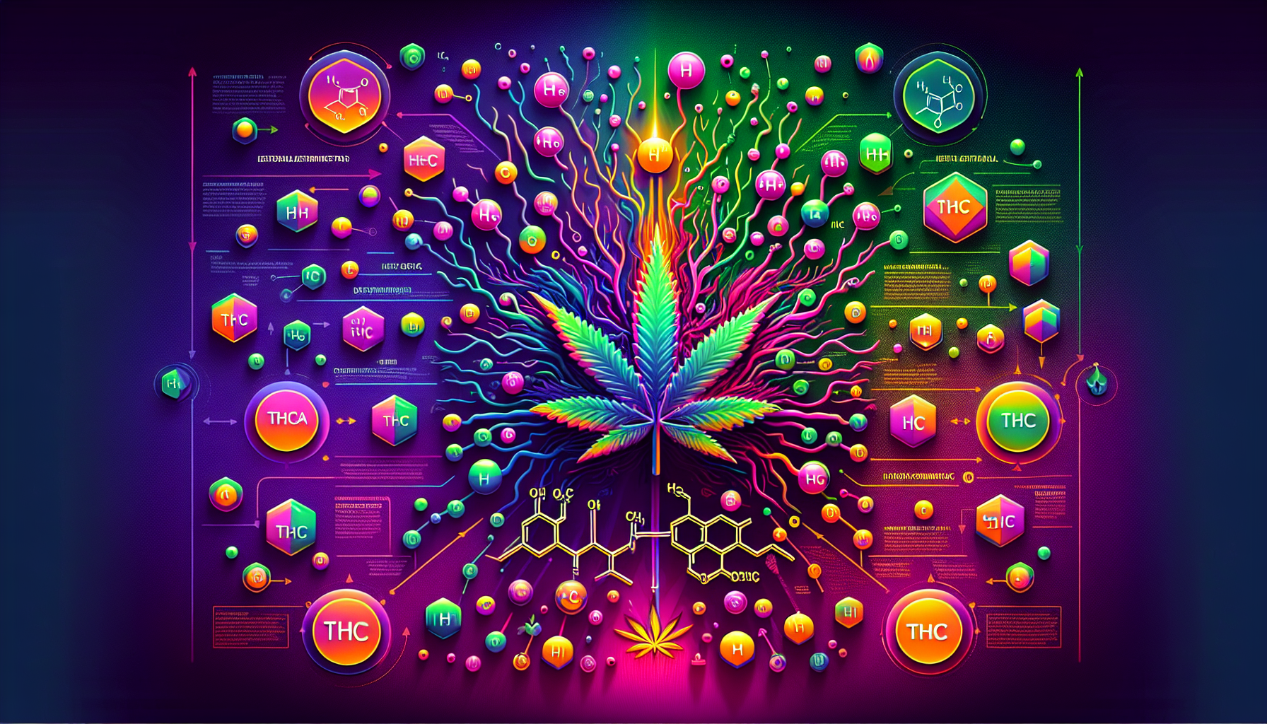 An illustration comparing THCA and Delta 9 THC effects and benefits.