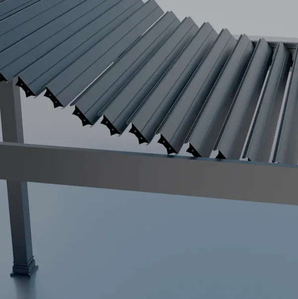 louver for louvered roof system with frame