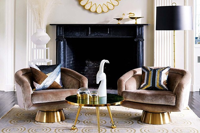 Sculptural luxury living room decor