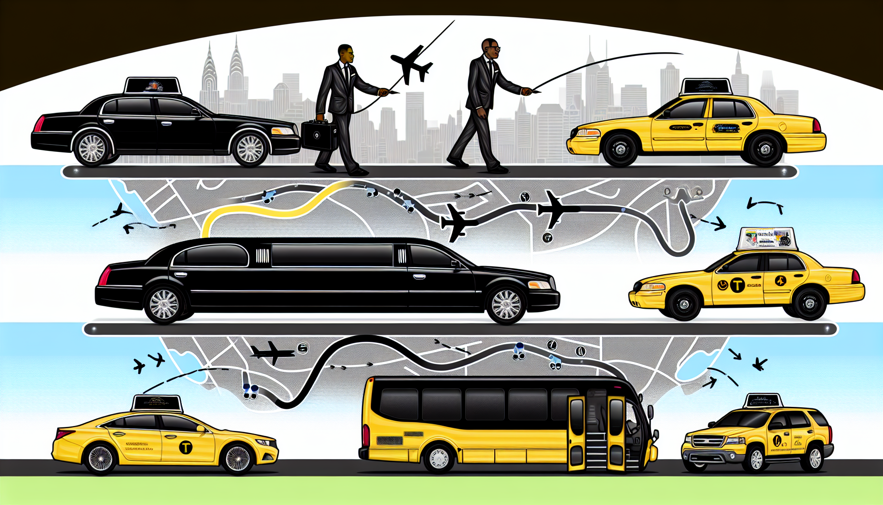 Comparison of transportation options for airport transfer