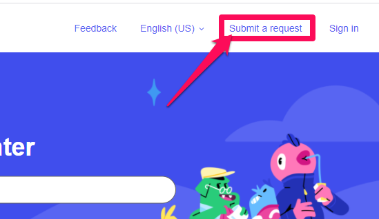 Screenshot showing where you can submit a report on Discord