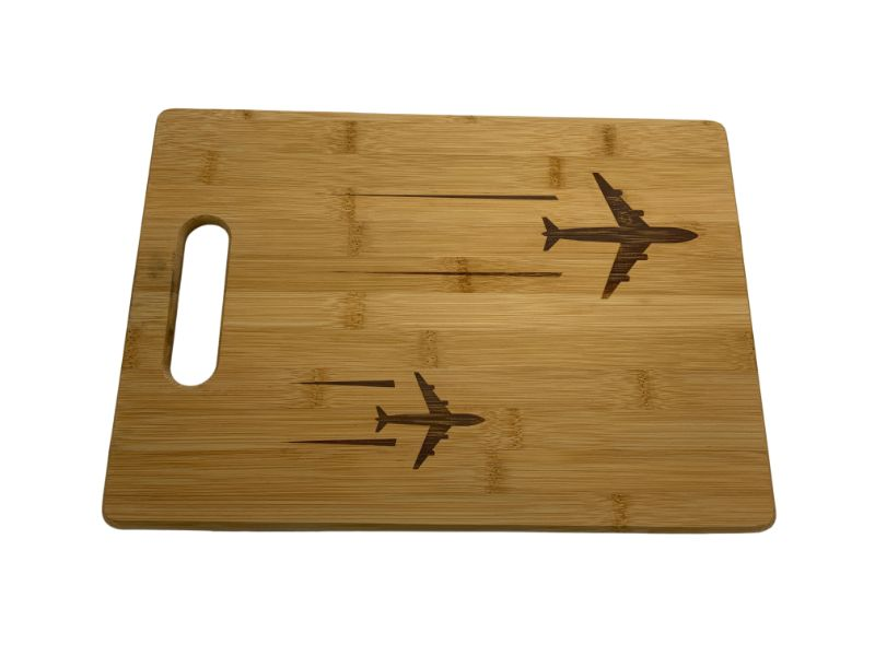 custom engraved personalized cutting board for aviation fans