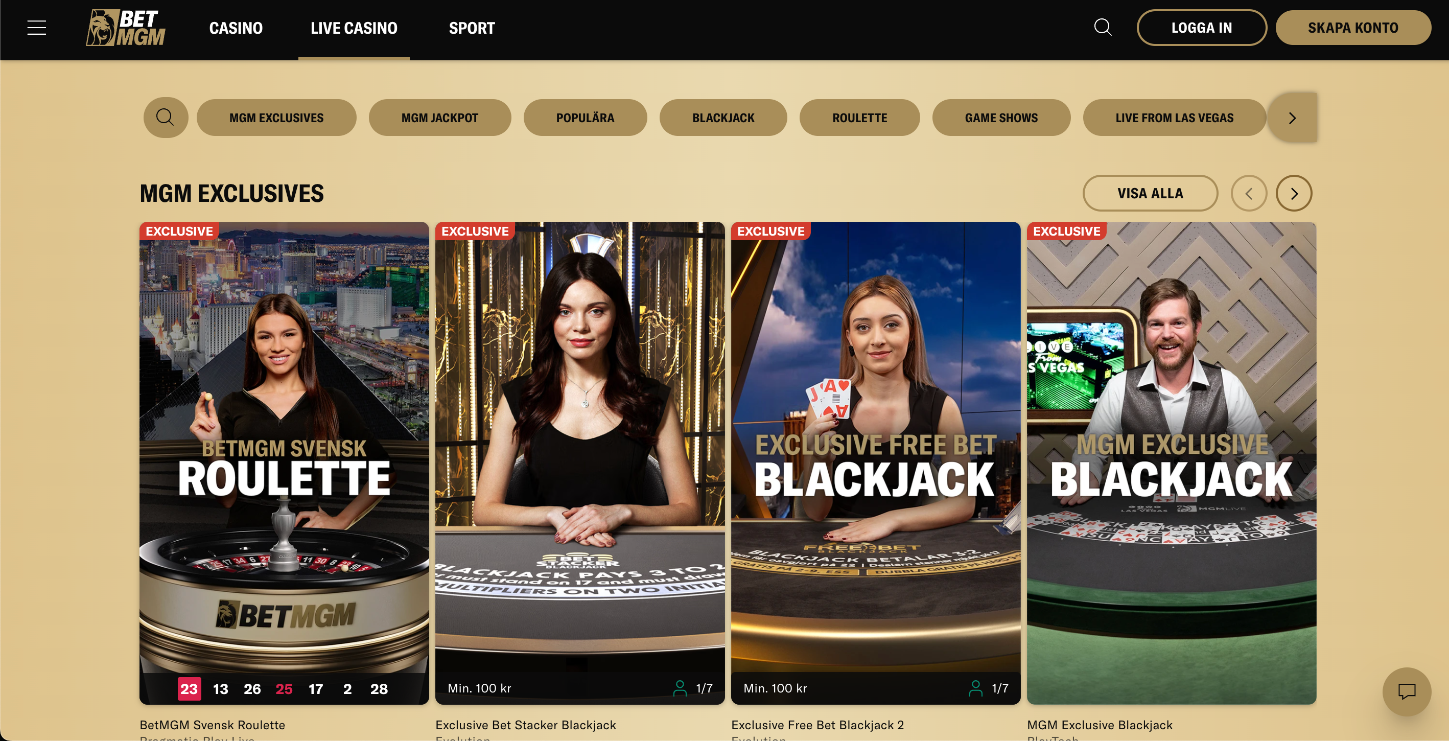 betmgm live casino