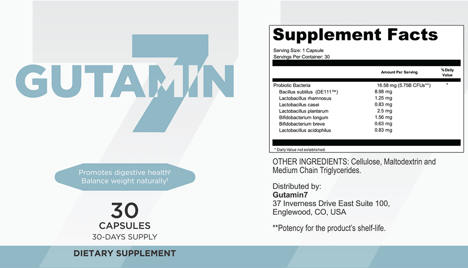 Ingredients used in Gutamin 7 