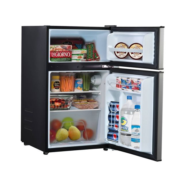 Whirlpool - 3.1 Cu. Ft. Mini Refrigerator With Dual Door True Freezer