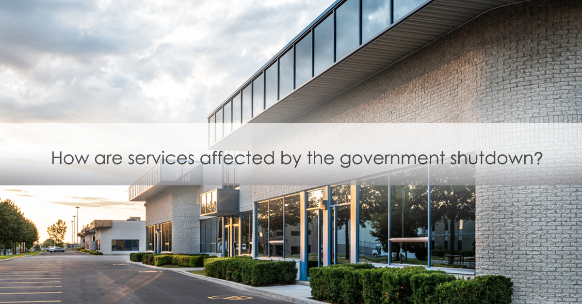 How are services affected by the government shutdown?