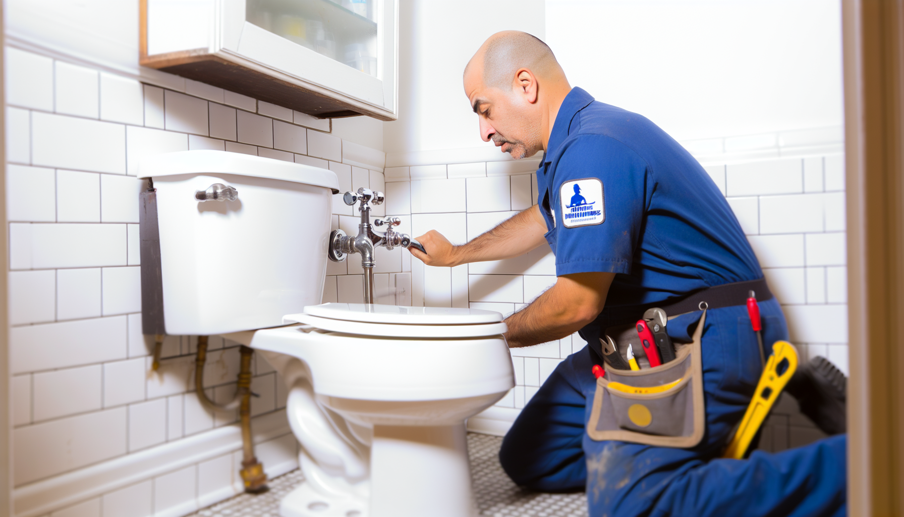 Plumber providing emergency plumbing services
