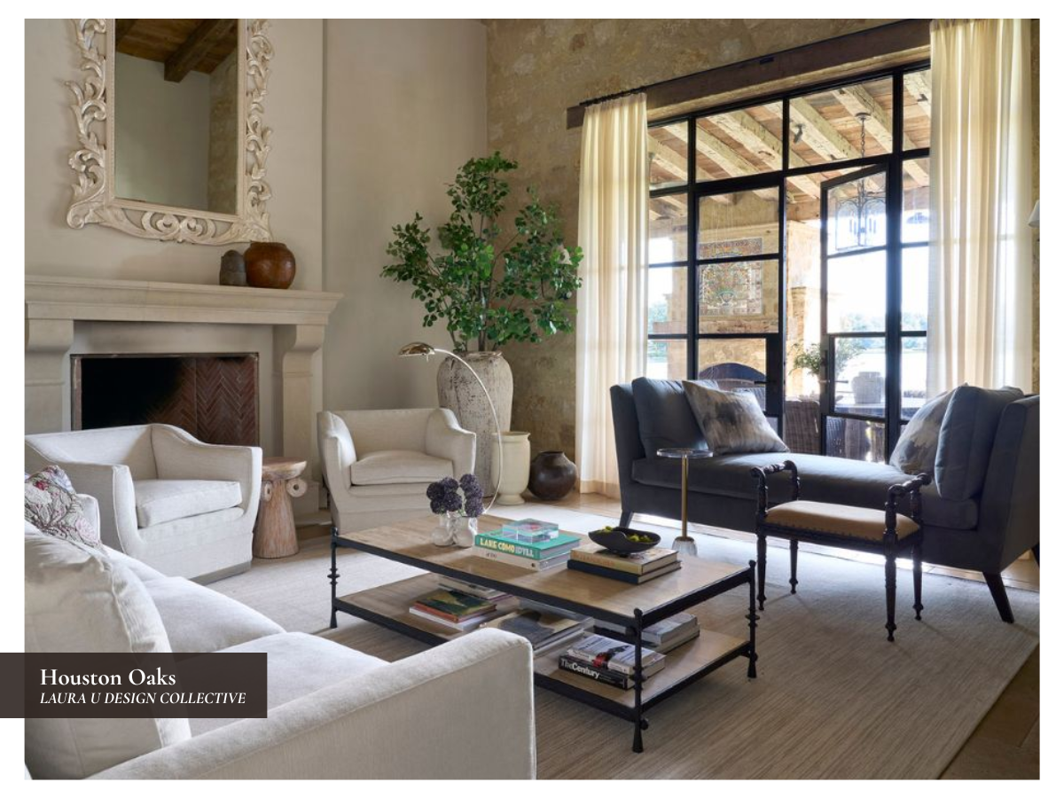 the living room in our Houston Oaks project