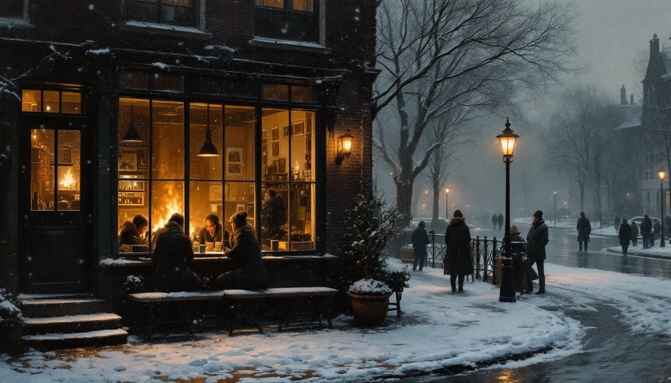 Indoor activities in Amsterdam during January, showcasing a lively atmosphere.