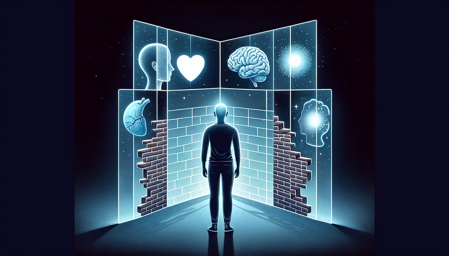 Illustration depicting self-reflection and awareness