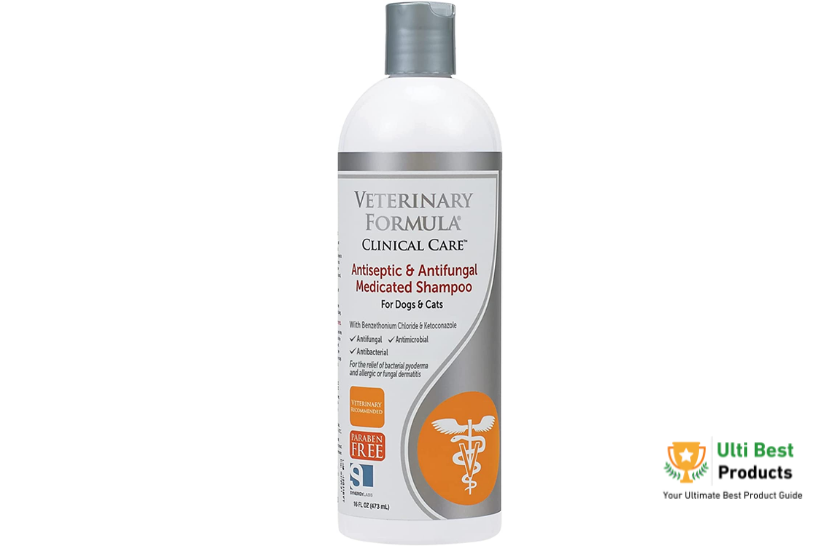 Veterinary Formula Clinical Care Dog Shampoo in a post about Best Antifungal Shampoo For Dogs