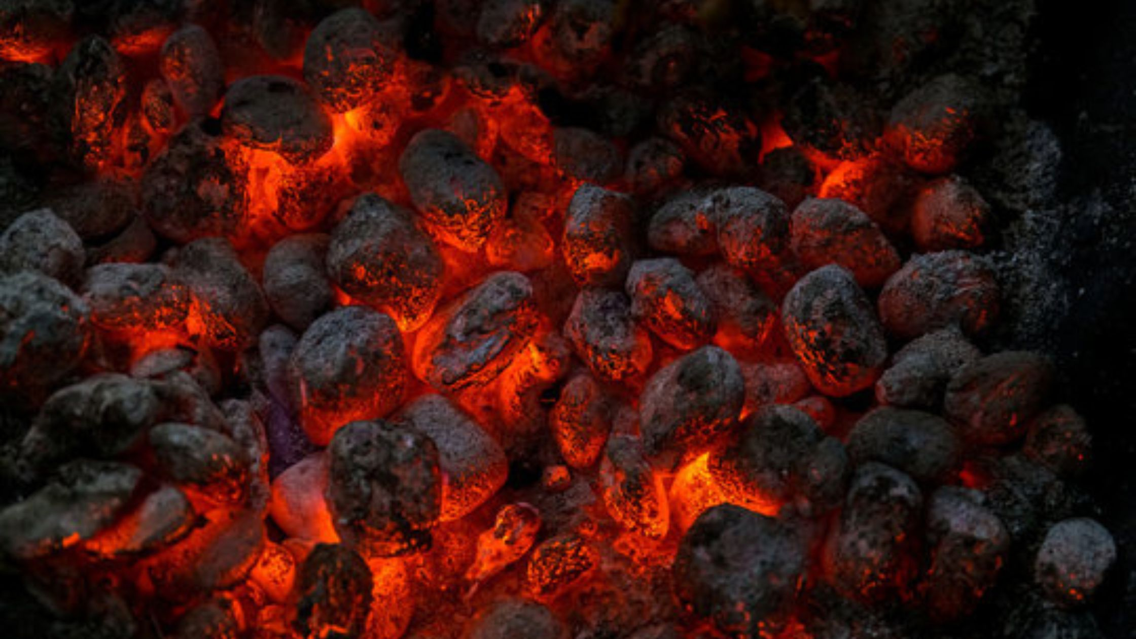 Burning Hot Charcoal