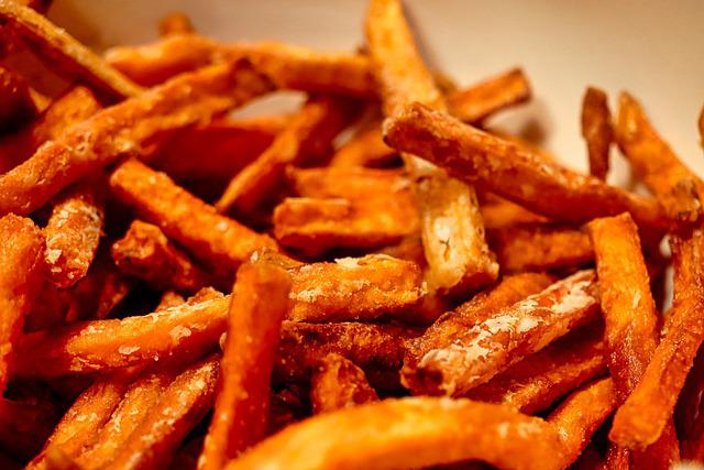 crispy sweet potato fries, potato fries, meal