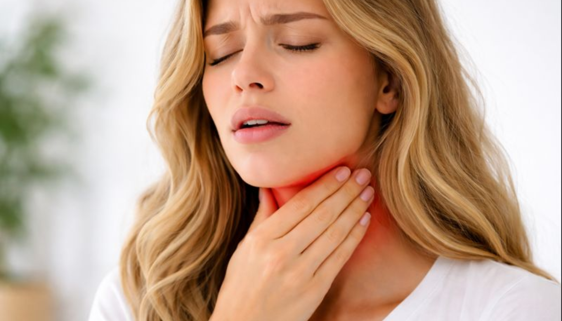 Mandler i Halsen: Når Hevelse Påvirker Munnen og Pusten 14 En kvinne med smertefullt uttrykk holder hånden på halsen der det er synlig rødhet og hevelse. mandler hals fjerning av mandlene bør du oppsøke lege dårlig ånde kontakte lege øre nese hals sår hals kirurgisk fjerning av mandlene lymfeknuter på halsen oppsøke lege fjerne mandlene høy feber hvite flekker mandler bakterier og virus fleste tilfeller virus som kommer mandlene forstørrede mandler halsen halsbetennelse behandling bør hovne lege barn symptomer hals får operasjonen ofte dersom bakterier hos dager tilfeller antibiotika feber betente gir viktig andre voksne vanlig unngå infeksjon smerter infeksjoner svelget munnen munn finnes skyldes virus ganger del under tonsillitt legen store tonsillektomi svelg mer fleste gjøre går problemer streptokokker symptomene lymfeknuter akutt vurdering risiko risikoen brukes medisiner god aktuelt vanligvis gjentatte derfor