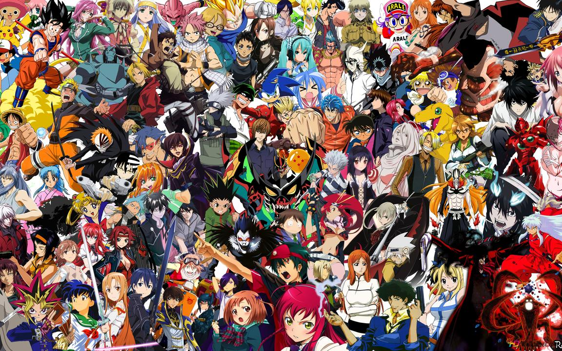 personajes de anime, cruce