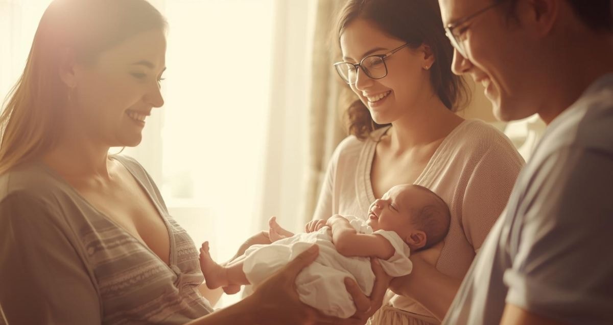 Surrogate bonding with the intended parents and their newborn