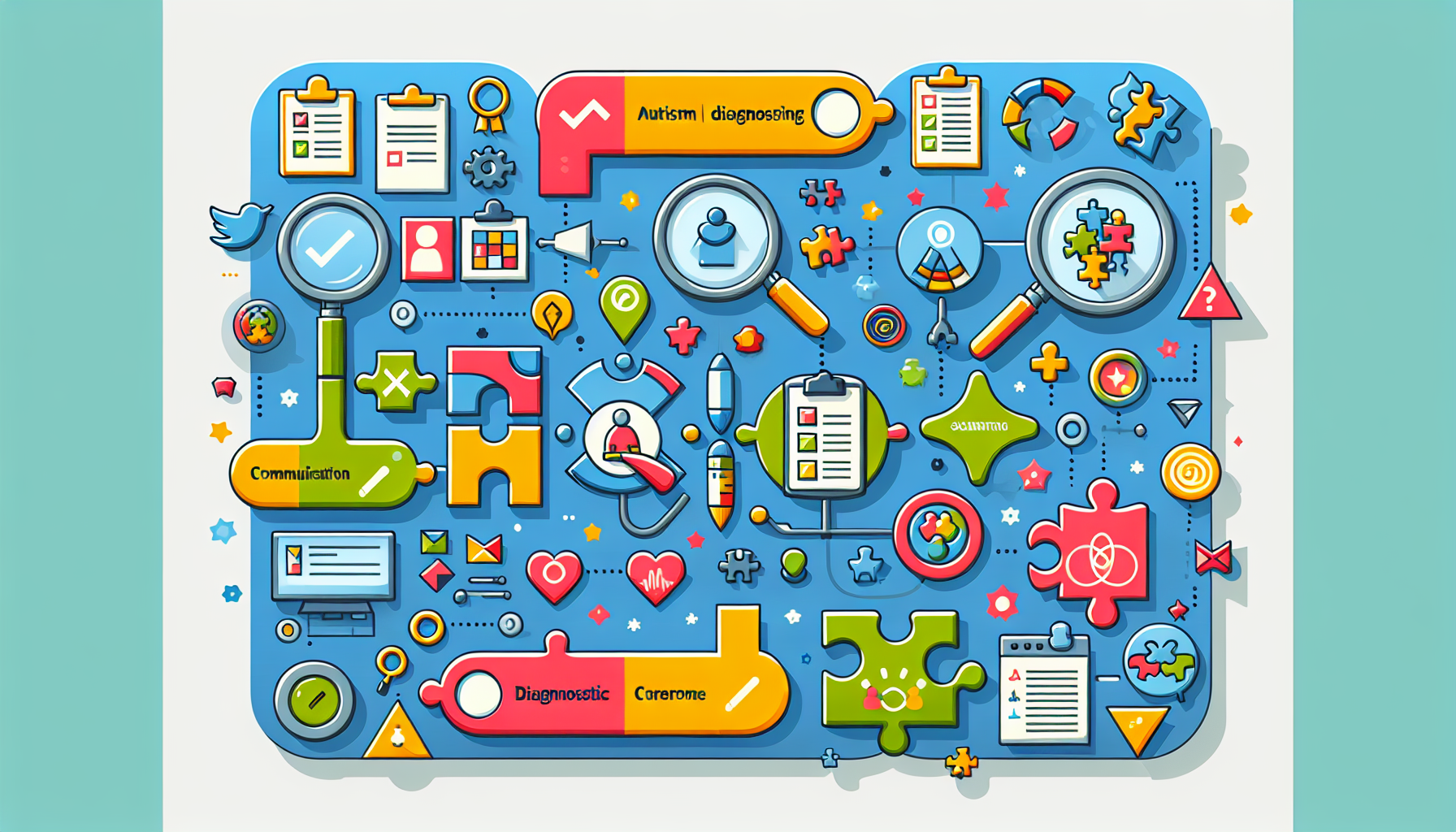 A visual guide on autism diagnosis and screening.