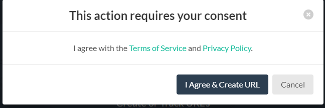 Agreeing with the terms and conditions on the IP grabber site