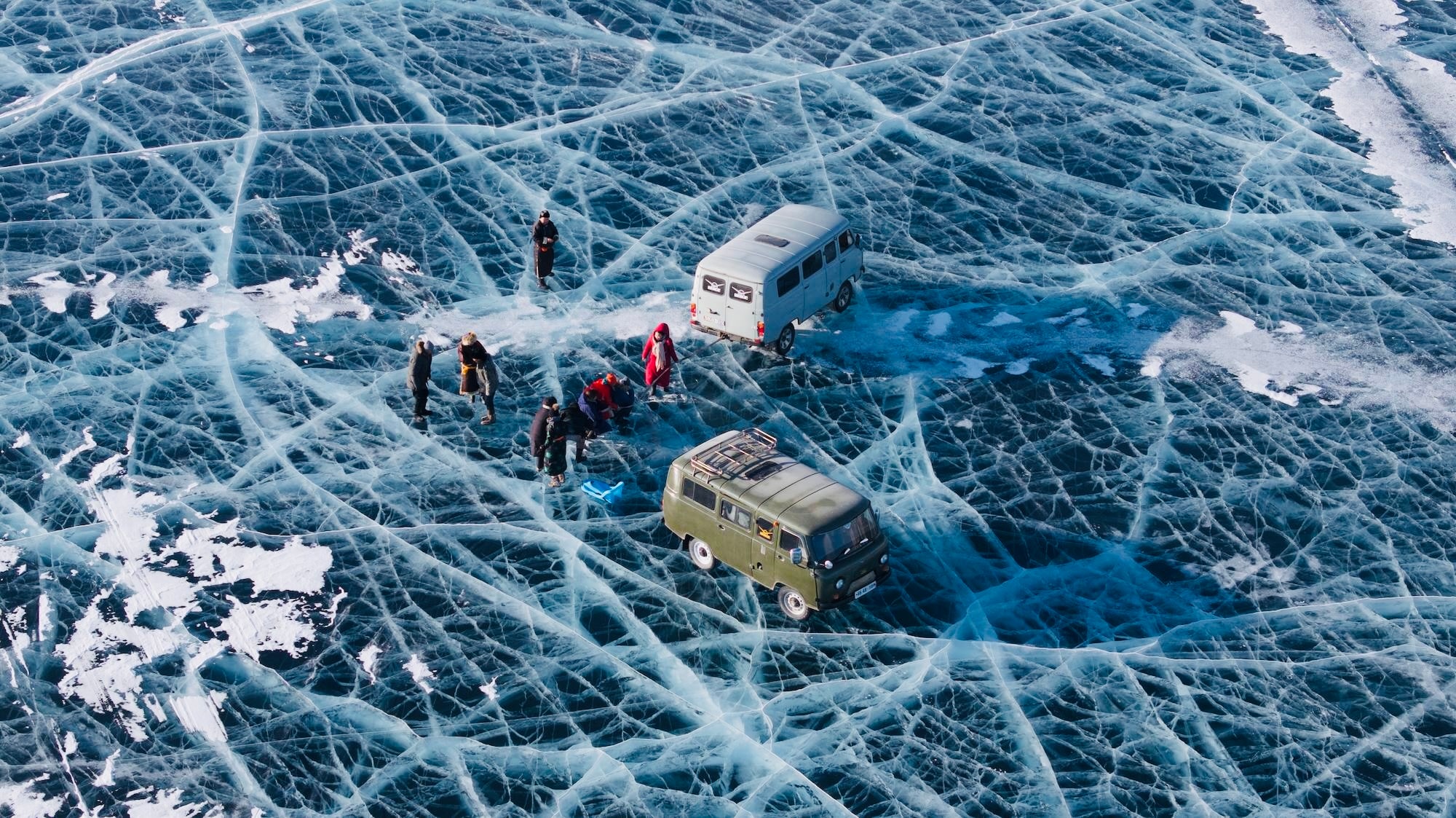 Ice driving during the ice festivals, a thrilling winter trip in Mongolia’s very cold winter.