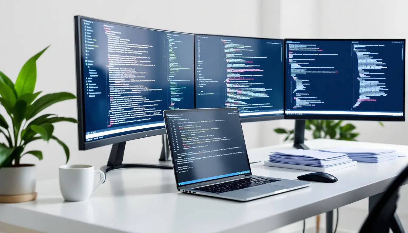 The image depicts a digital workspace where automated workflow processes are efficiently handling document management through robotic process automation and intelligent automation technologies. This illustrates the vital role of a chief automation officer in streamlining business operations and enhancing digital transformation efforts within an organization.