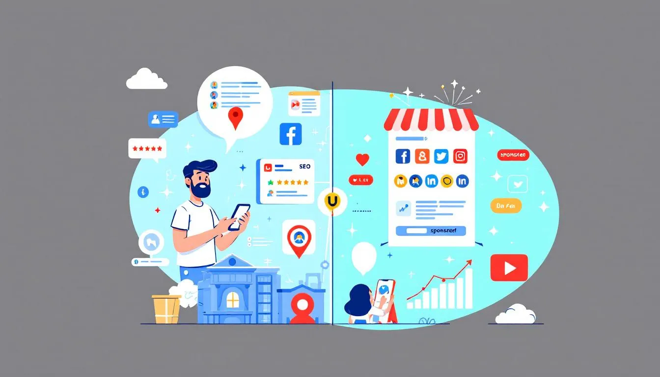 A visual guide on when to use local SEO for businesses.