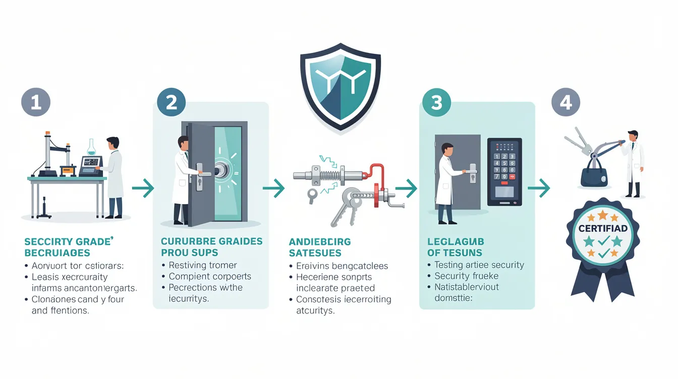Testing process for ANSI grades focusing on security assessments.