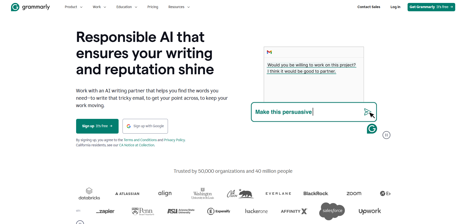Grammarly - homepage