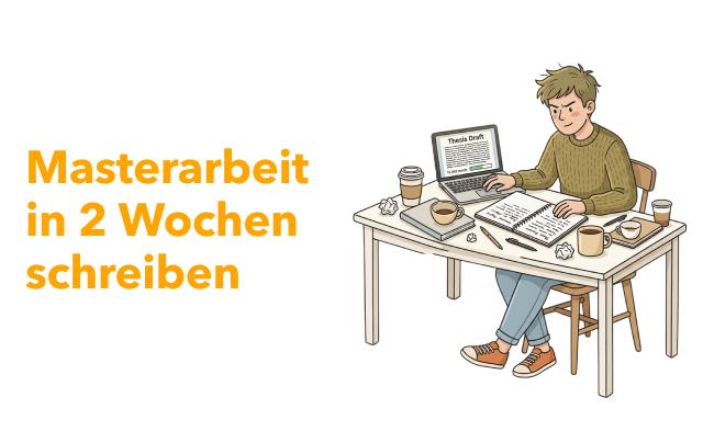 Masterarbeit in 2 Wochen schreiben: Notfall-Leitfaden mit Schreibplan und Deadline-Fokus