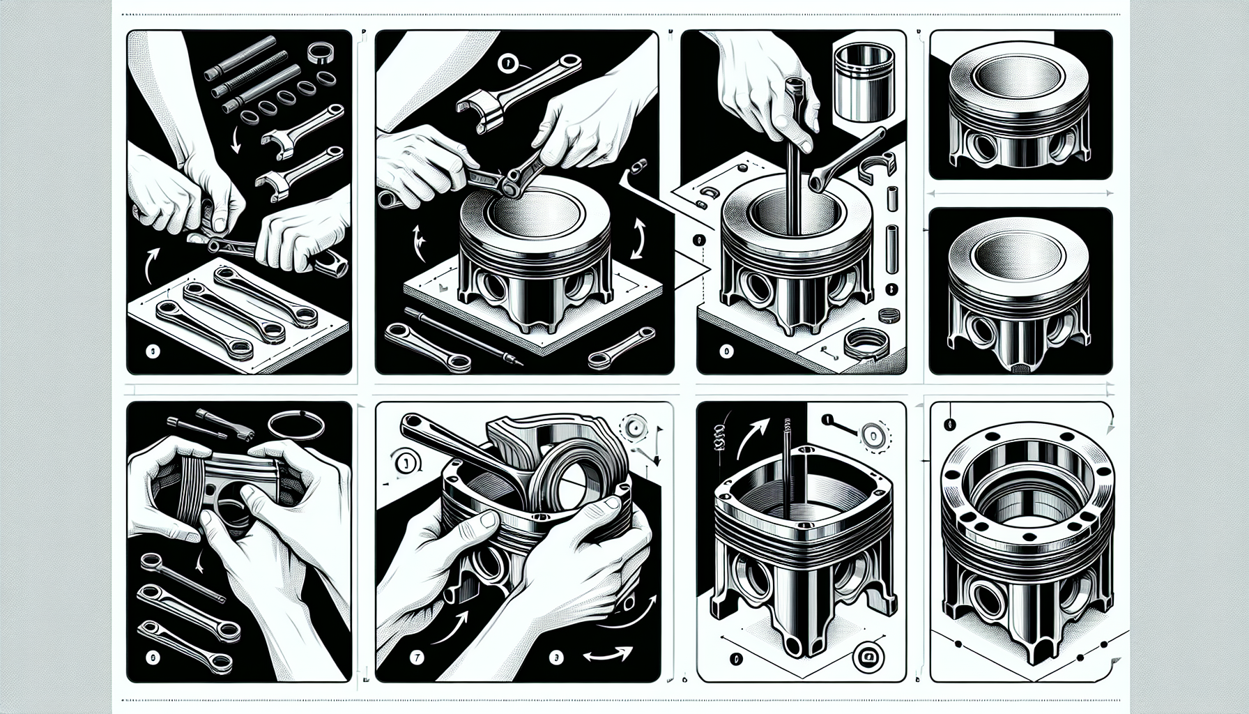 Step-by-step installation guide for iame x30 piston assembly