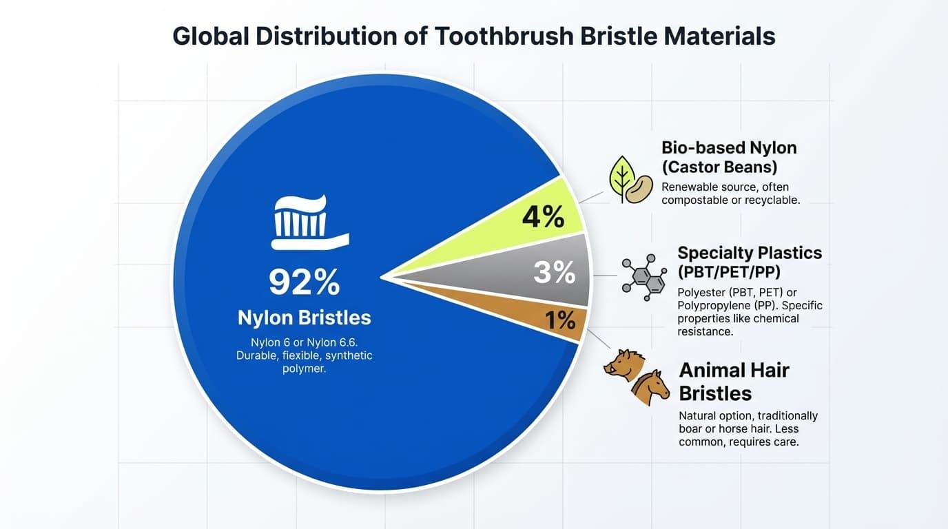Quick Answer: What Are Toothbrush Bristles Made Of Today?