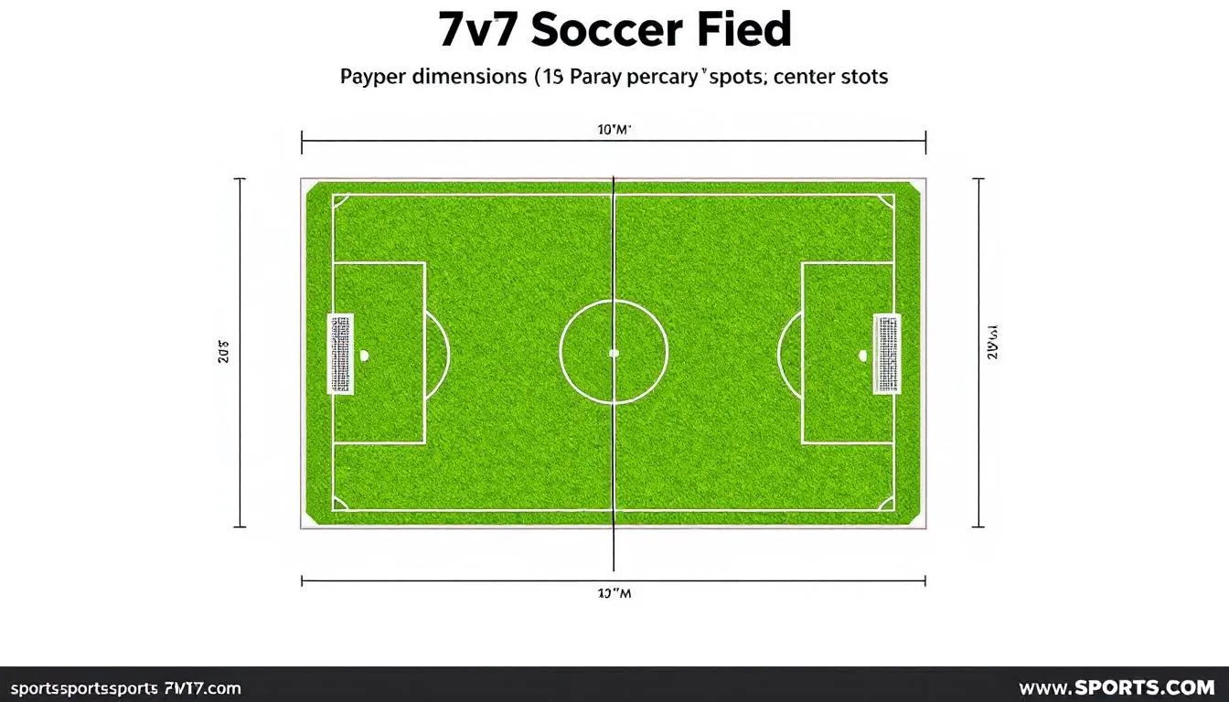 A training session on a 7v7 soccer field highlighting proper dimensions.