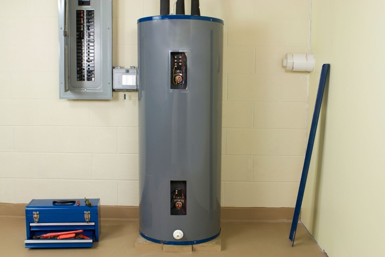 Electric powered hot water heater