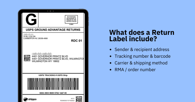 what does a return label look like