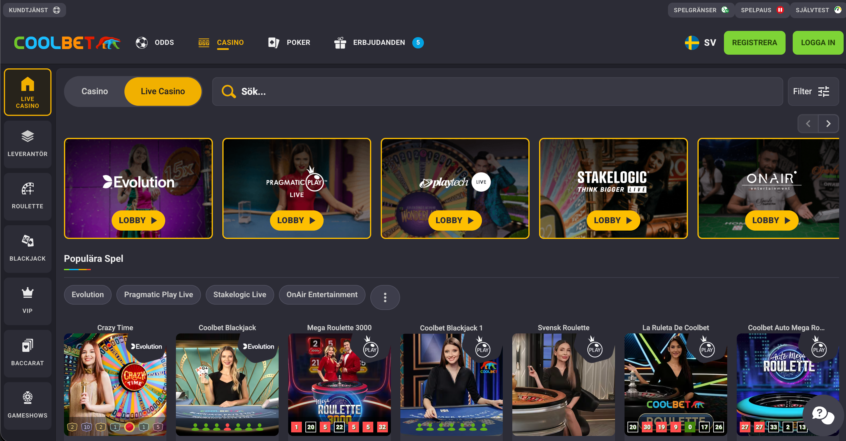 coolbet live casino