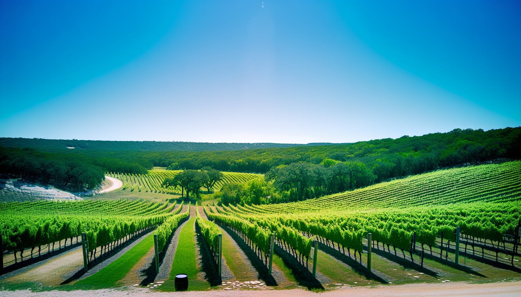 Vineyard in Texas Hill Country