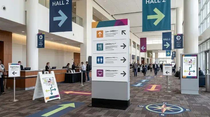 How to Create Effective Digital Directional Signage for Events 11 types of event directional signage