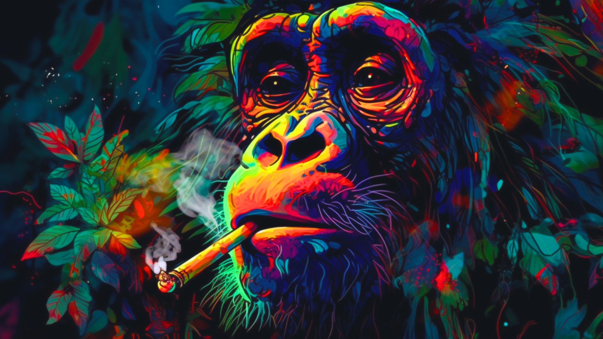 cover image for grease monkey strain with animated monkey smoking marijuana