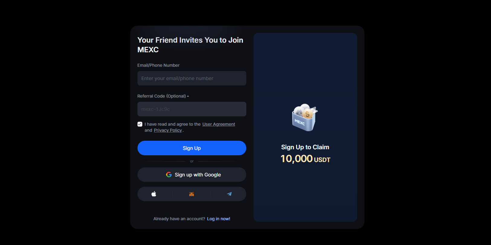 How to add referral code in MEXC
