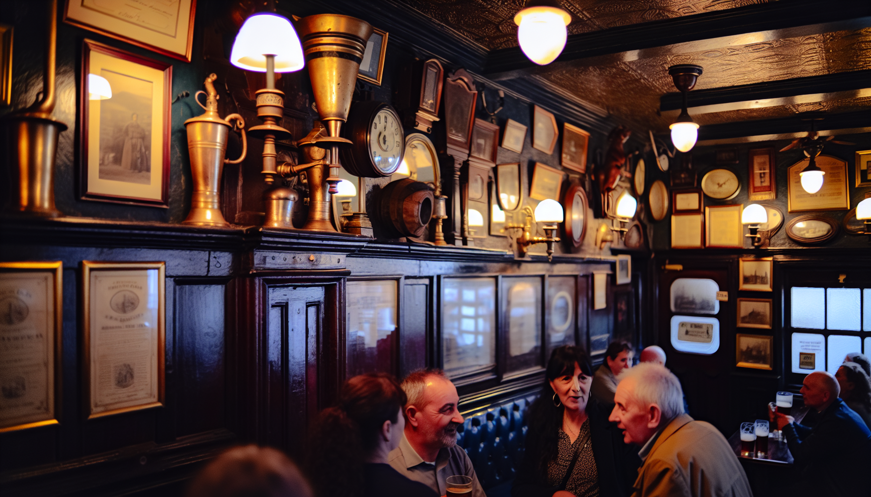 Historic pub interior with traditional decor