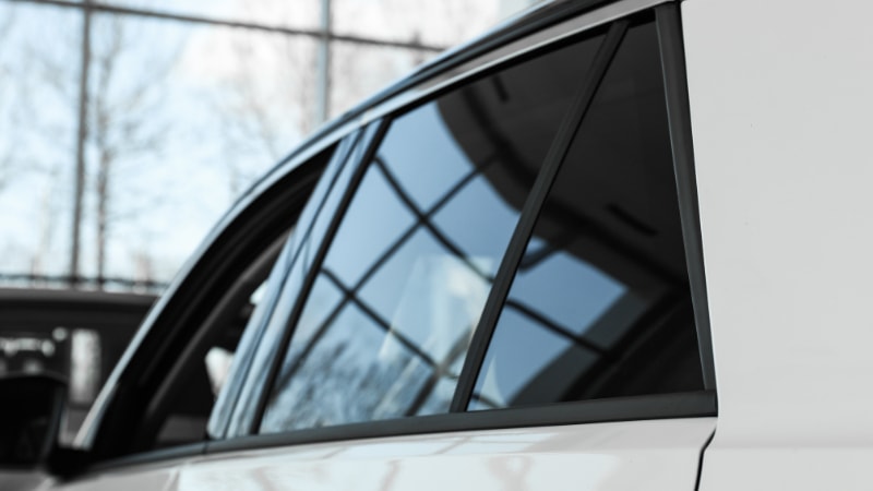 Tinted windows block sunlight to a great extent.