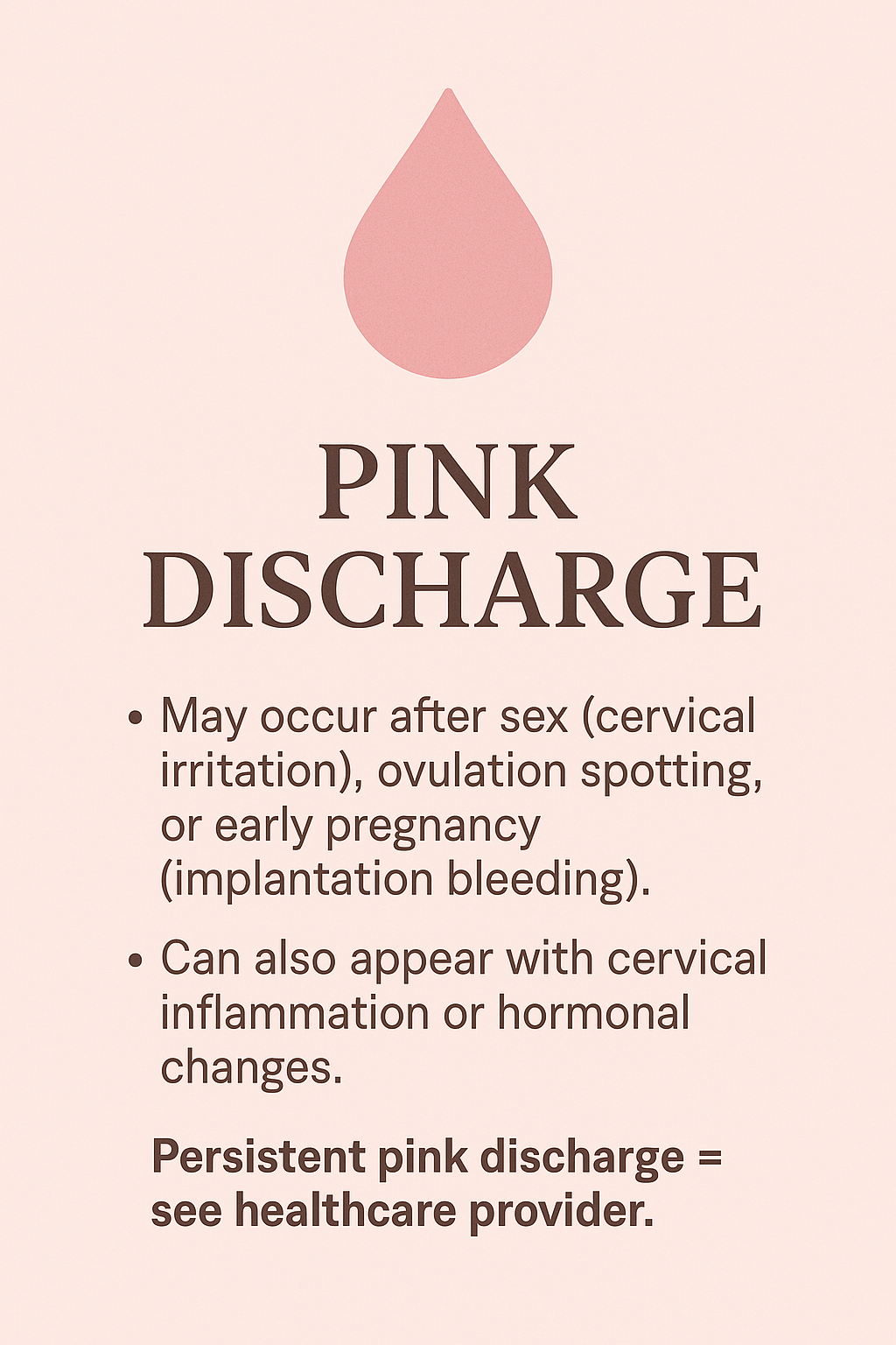 pink vaginall discharge