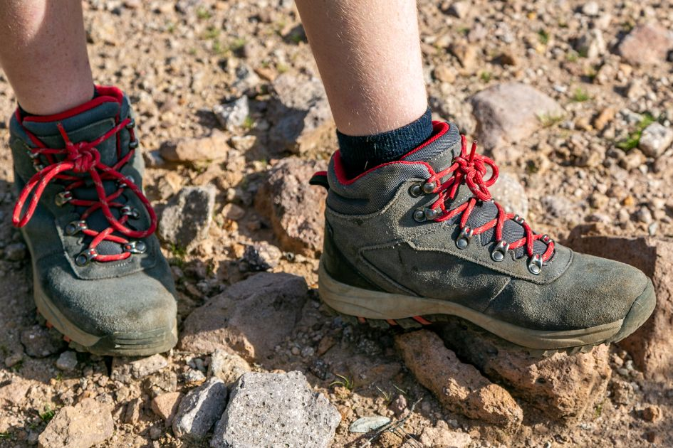 Hiking boots rugged