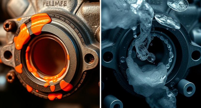 A comparison of gaskets exposed to extreme heat and chemicals