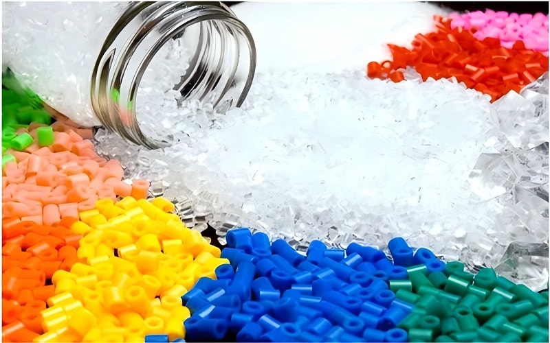 A variety of materials suitable for injection moulding and thermoforming processes.